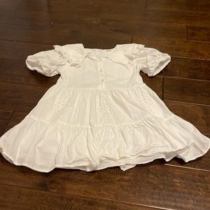 Zara girls white eyelet dress